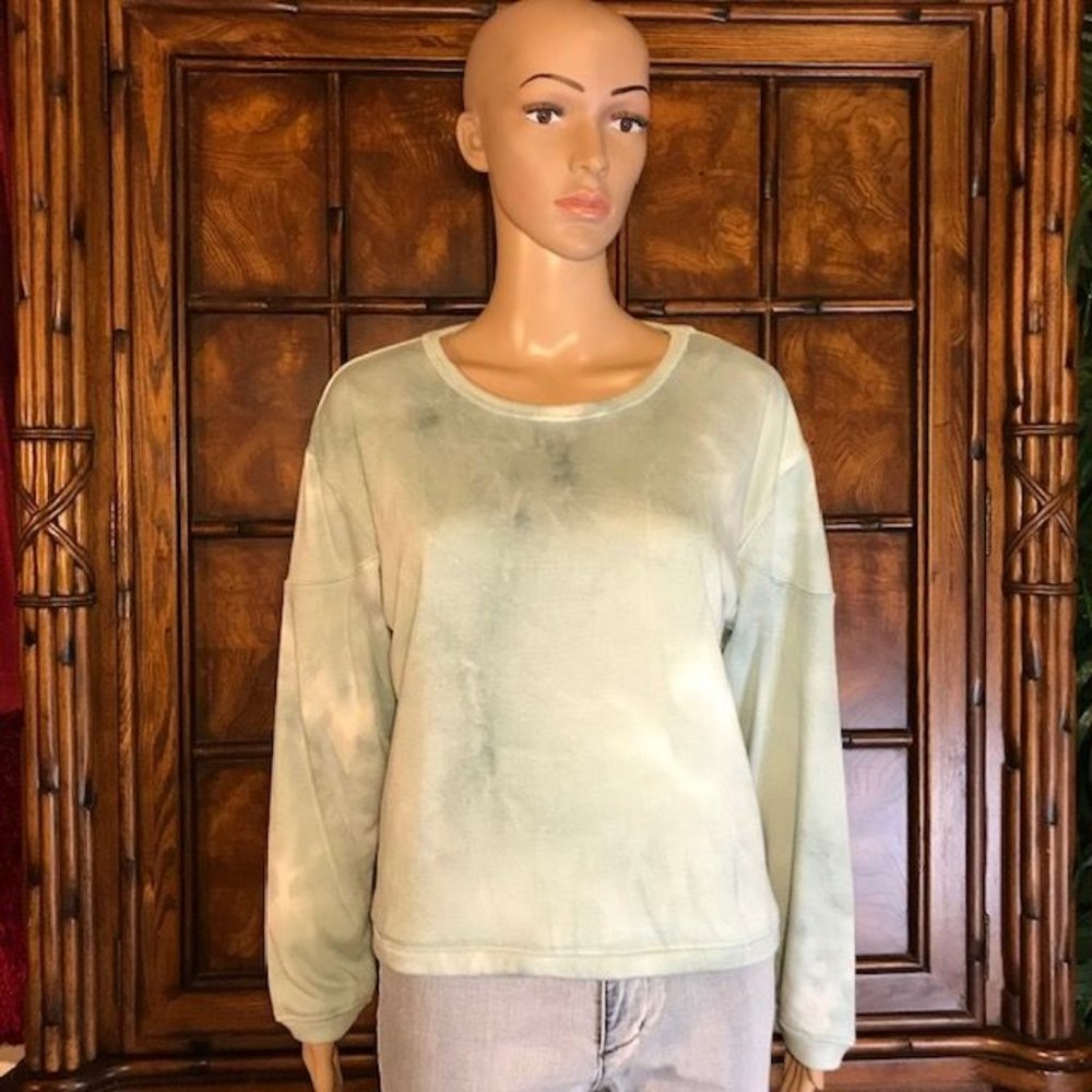 For The Republic Clover Mist French Terry Tie Dye Top